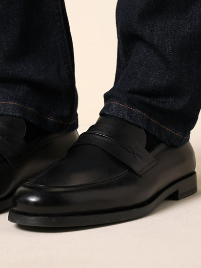 Black Leather Mocassin Corso Loafer FW26 39870369 | Zegna JP