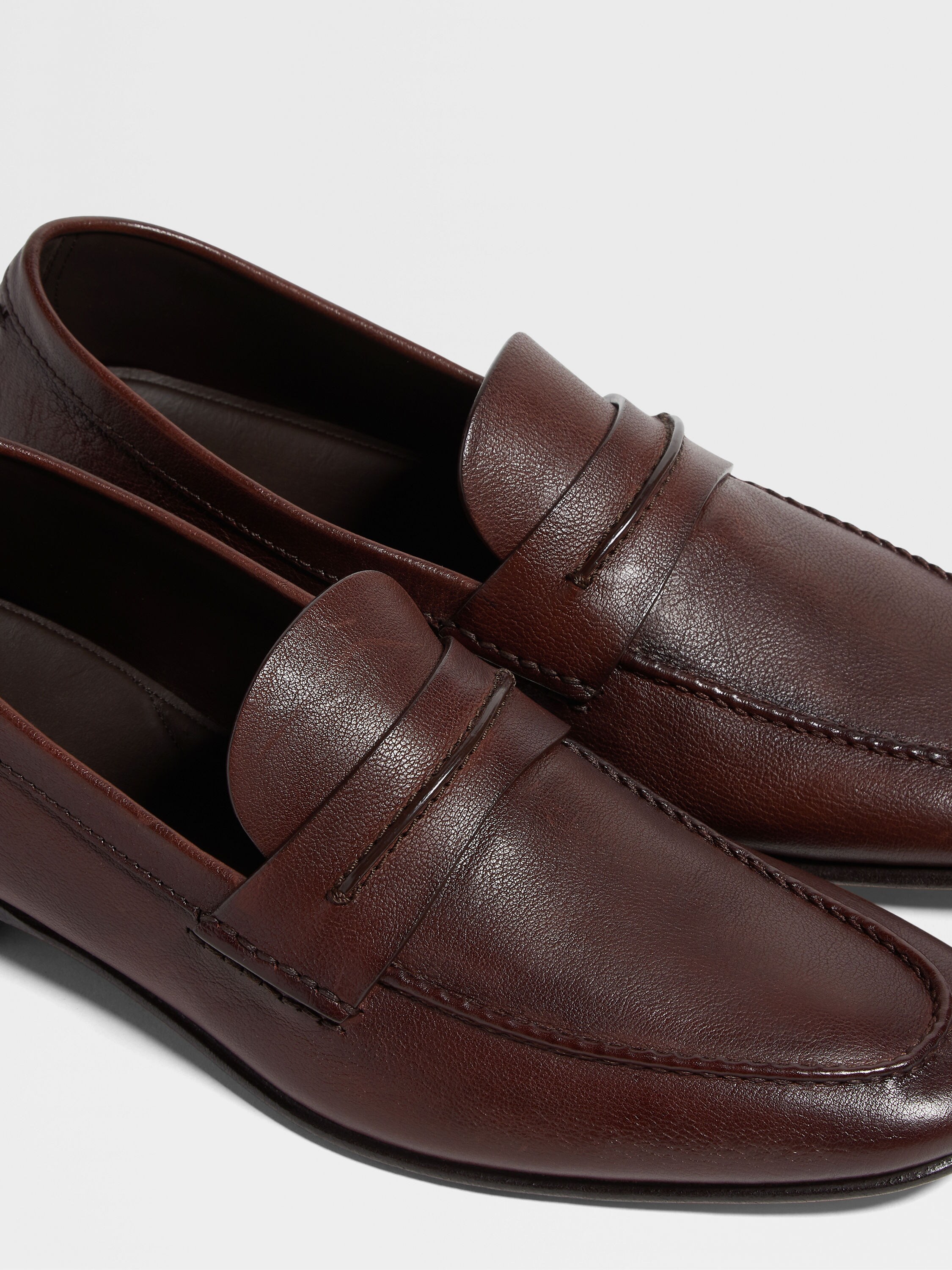 Light Brown Natural Grain Leather Mocassin Loafer Product detail photo #3