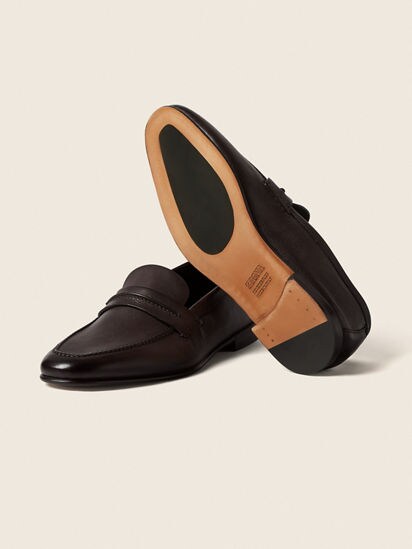 ダークブラウン ナチュラルグレインレザー Mocassinローファー SS26