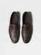 Dark Brown Natural Grain Leather Mocassin Loafer Product detail photo #4