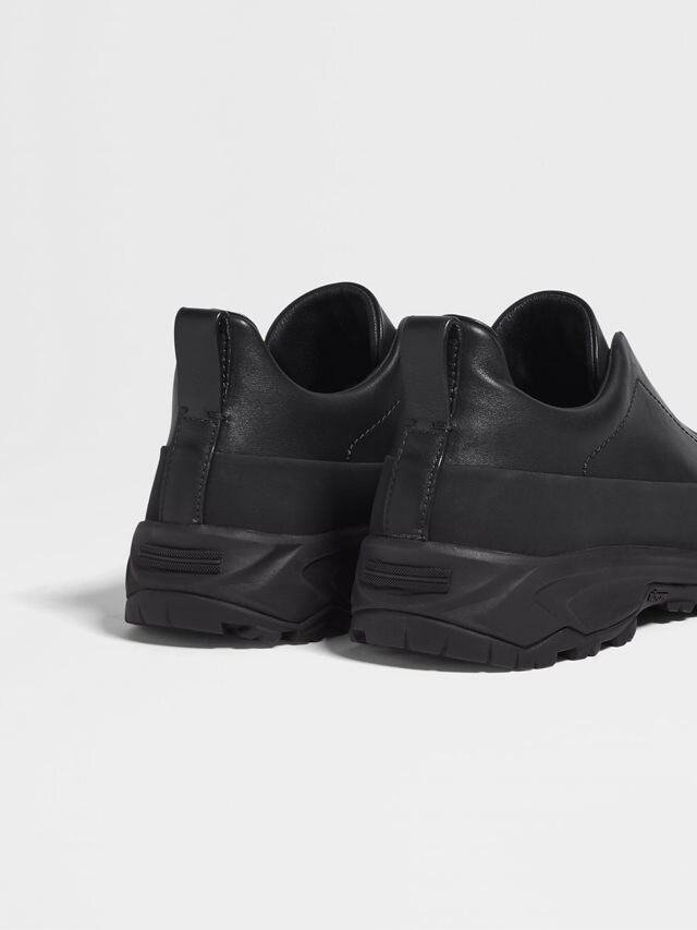 Black Leather Triple Stitch™ Monte Sneakers Product detail photo #1
