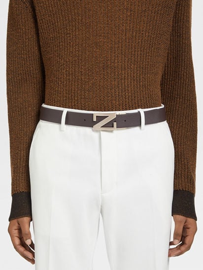 Dark Brown and Black Reversible Leather Belt SS25 22983167 Dark Brown and Black Reversible Leather Belt SS25 22983167