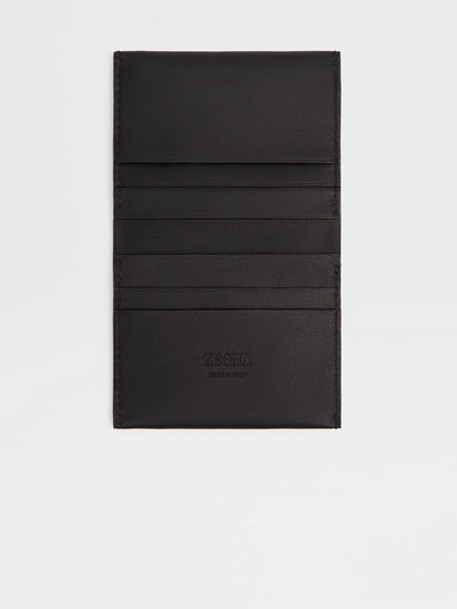 Black Leather Card Case SS24 23023033 | Zegna LU