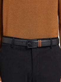 Black Reversible Leather Belt SS25 22986639 | Zegna HK