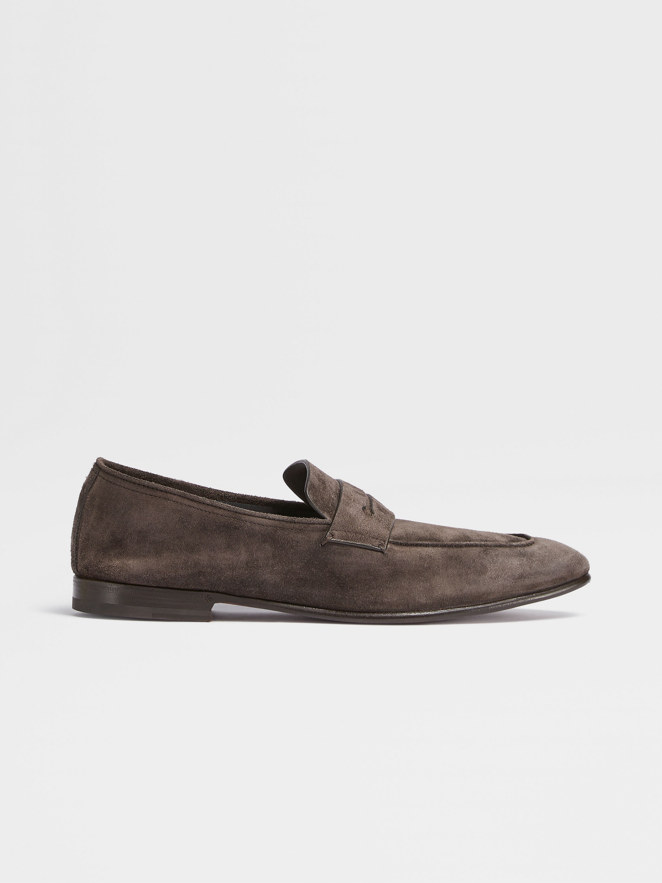 Dark Brown Suede L'Asola Loafers SS24 22061398 | Zegna US