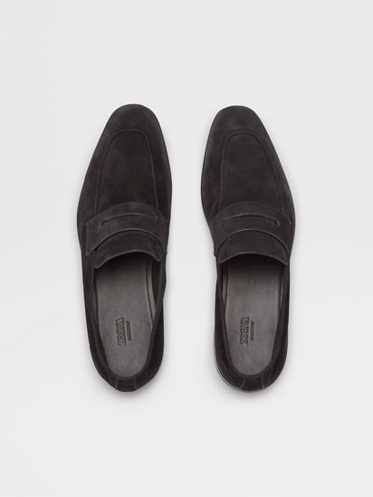 ブラックスエードL'Asolaローファー FW24 22065910 | Zegna JP ブラックスエードL'Asolaローファー FW24 22065910 | Zegna JP