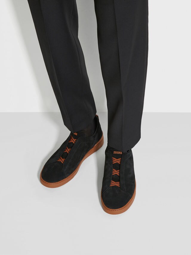 Black Suede Triple Stitch™ Sneakers Product detail photo #1