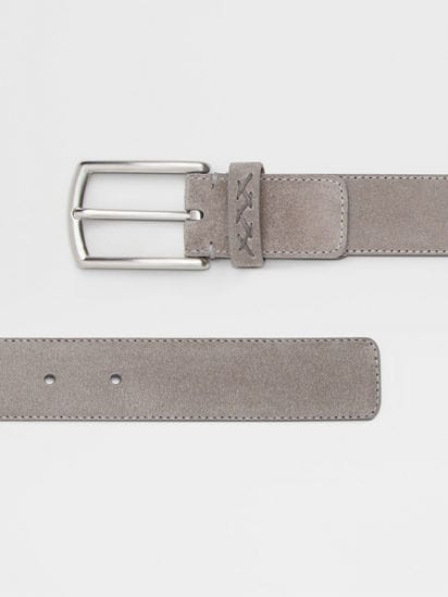 Grey Mélange Suede Belt SS25 22124945 | Zegna US Grey Mélange Suede Belt SS25 22124945 | Zegna US