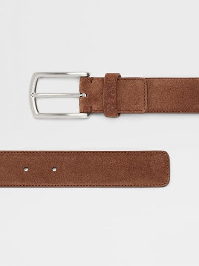 Brown Suede Belt|236804309