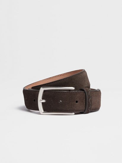 Dark Brown Suede Belt SS24 22118092