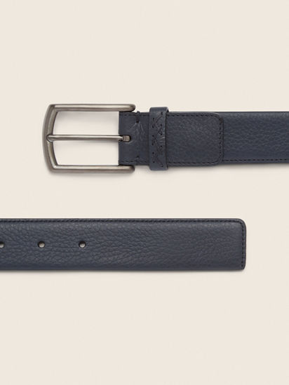 ネイビーブルー レザーベルト SS26 25664671 | Zegna JP