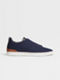 Triple Stitch™ Sneaker aus Baumwolldenim in Marineblau Detailfoto #3 des Produkts