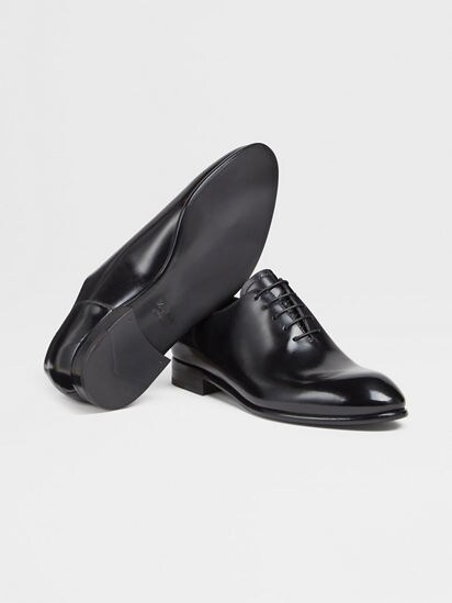 Zegna Patent Leather Oxford Shoes in Black for Men