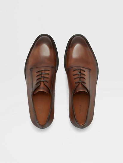 Light Brown Leather Torino Derby Shoes FW24 28818610 | Zegna US Light Brown Leather Torino Derby Shoes FW24 28818610 | Zegna US