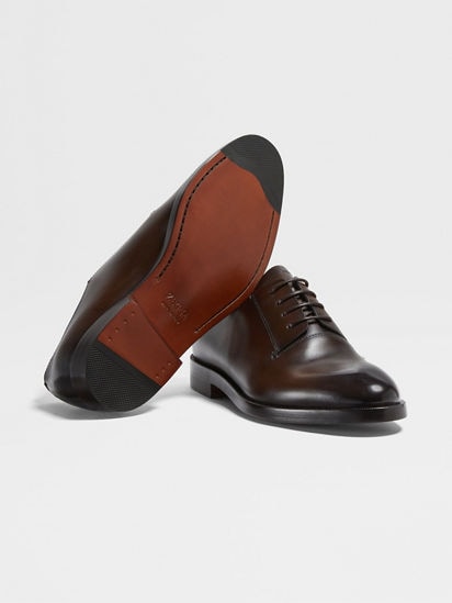 Brown Leather Torino Derby Shoes FW24 27936016 | Zegna US Brown Leather Torino Derby Shoes FW24 27936016 | Zegna US