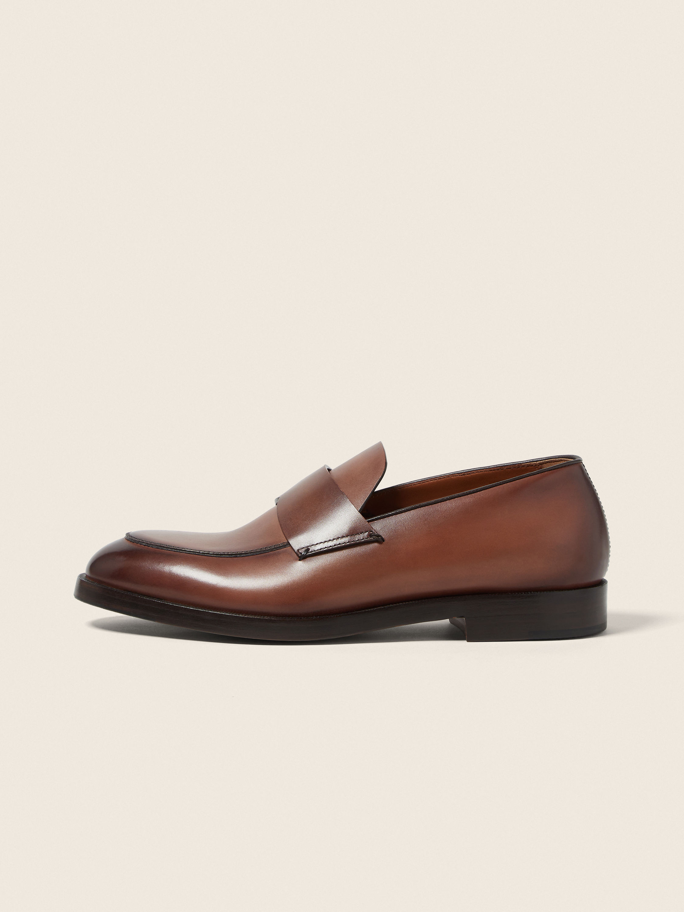 Light Brown Leather Loafers Product detail photo #3