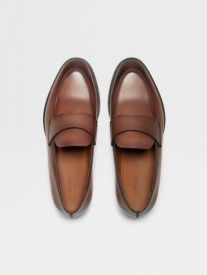 Light Brown Leather Torino Loafers FW24 29934264 | Zegna TH Light Brown Leather Torino Loafers FW24 29934264 | Zegna TH