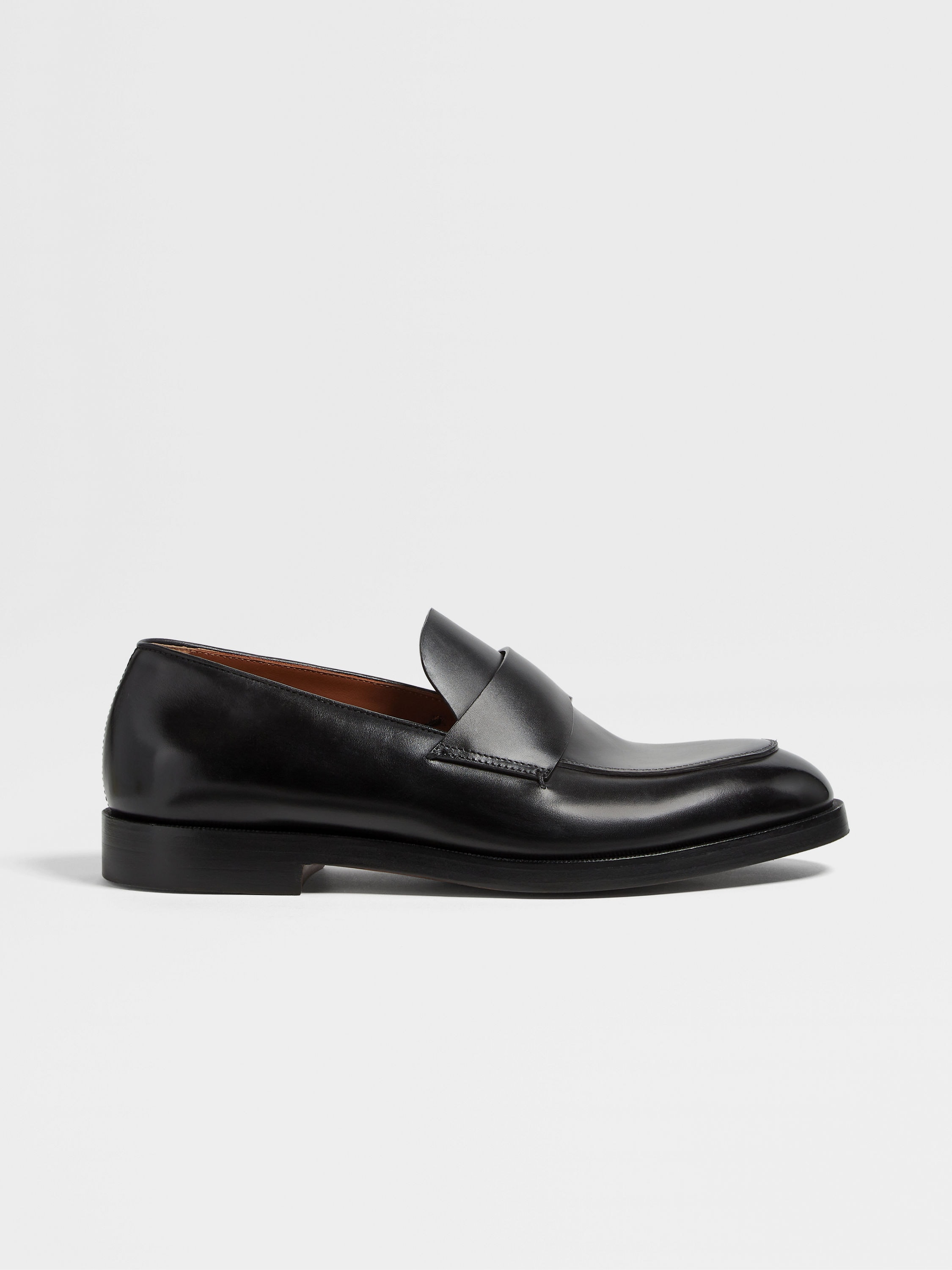 Black Leather Torino Loafers FW24 26492563 | Zegna ROW