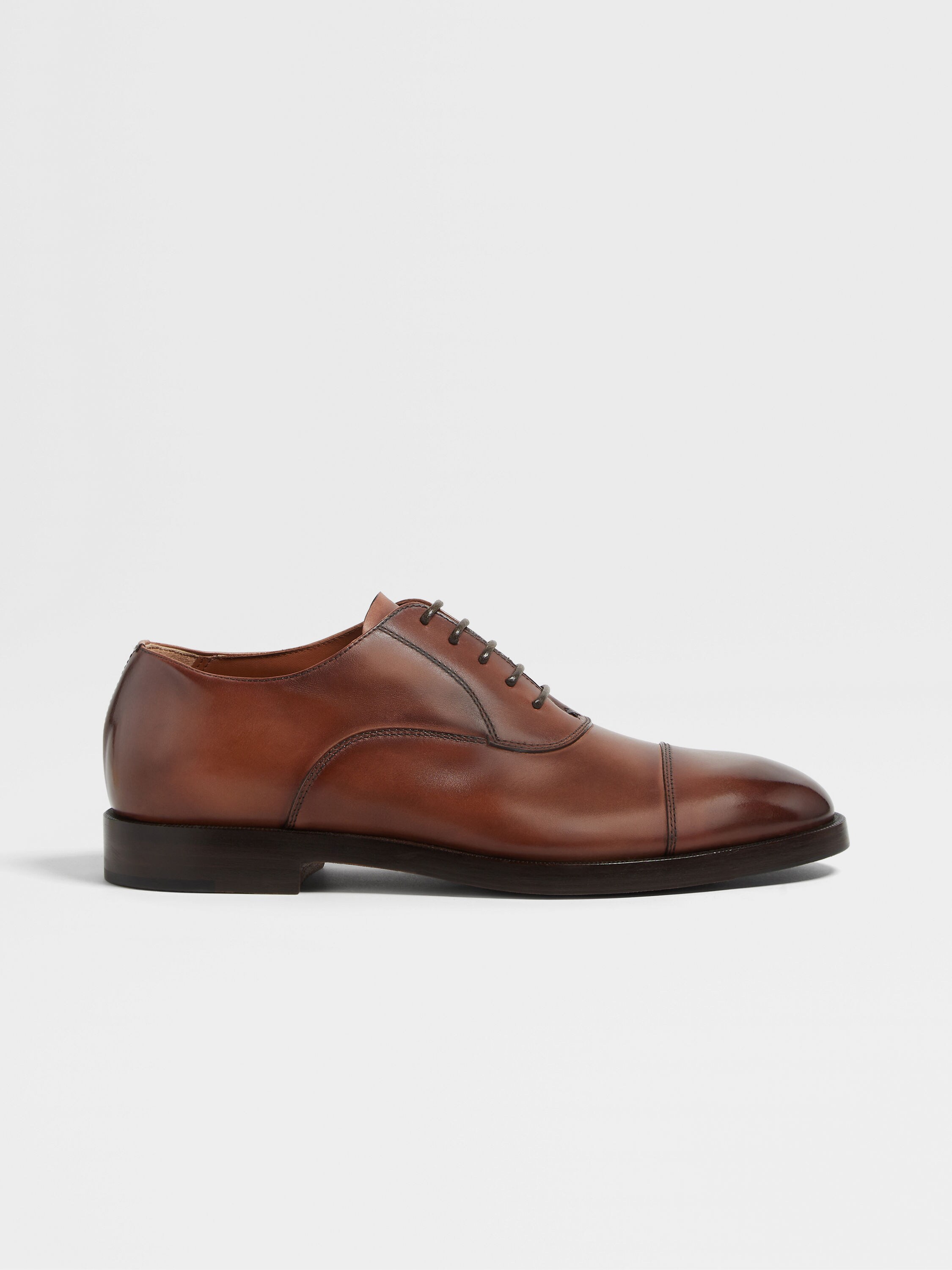 Light Brown Leather Torino Oxford Shoes FW24 28770890 | Zegna US
