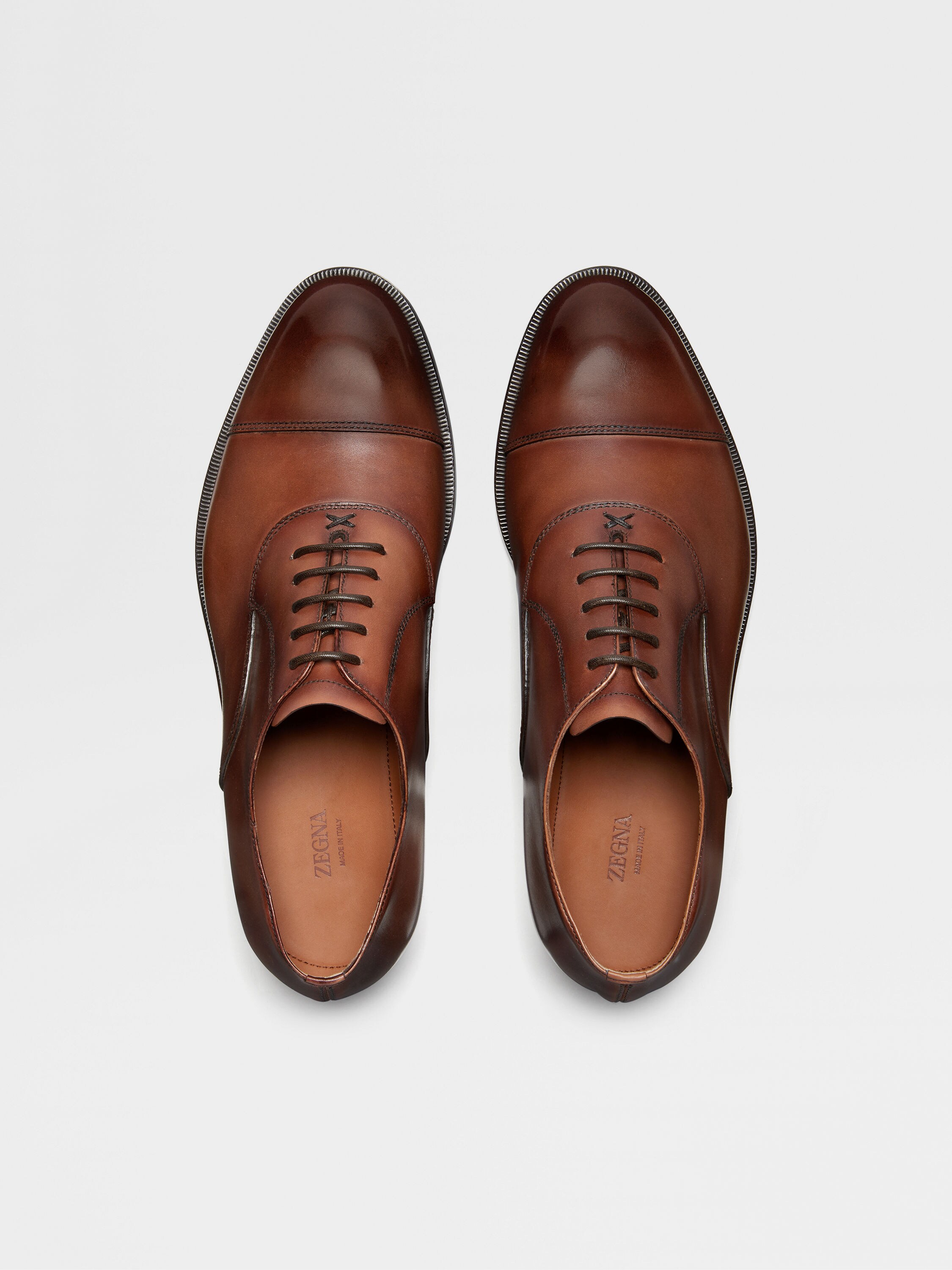 Light Brown Leather Torino Oxford Shoes Product detail photo #4