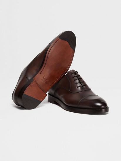 Brown Leather Torino Oxford Shoes FW24 26935321 | Zegna US Brown Leather Torino Oxford Shoes FW24 26935321 | Zegna US