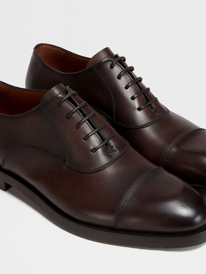 Brown Leather Torino Oxford Shoes FW24 26935321 | Zegna US Brown Leather Torino Oxford Shoes FW24 26935321 | Zegna US