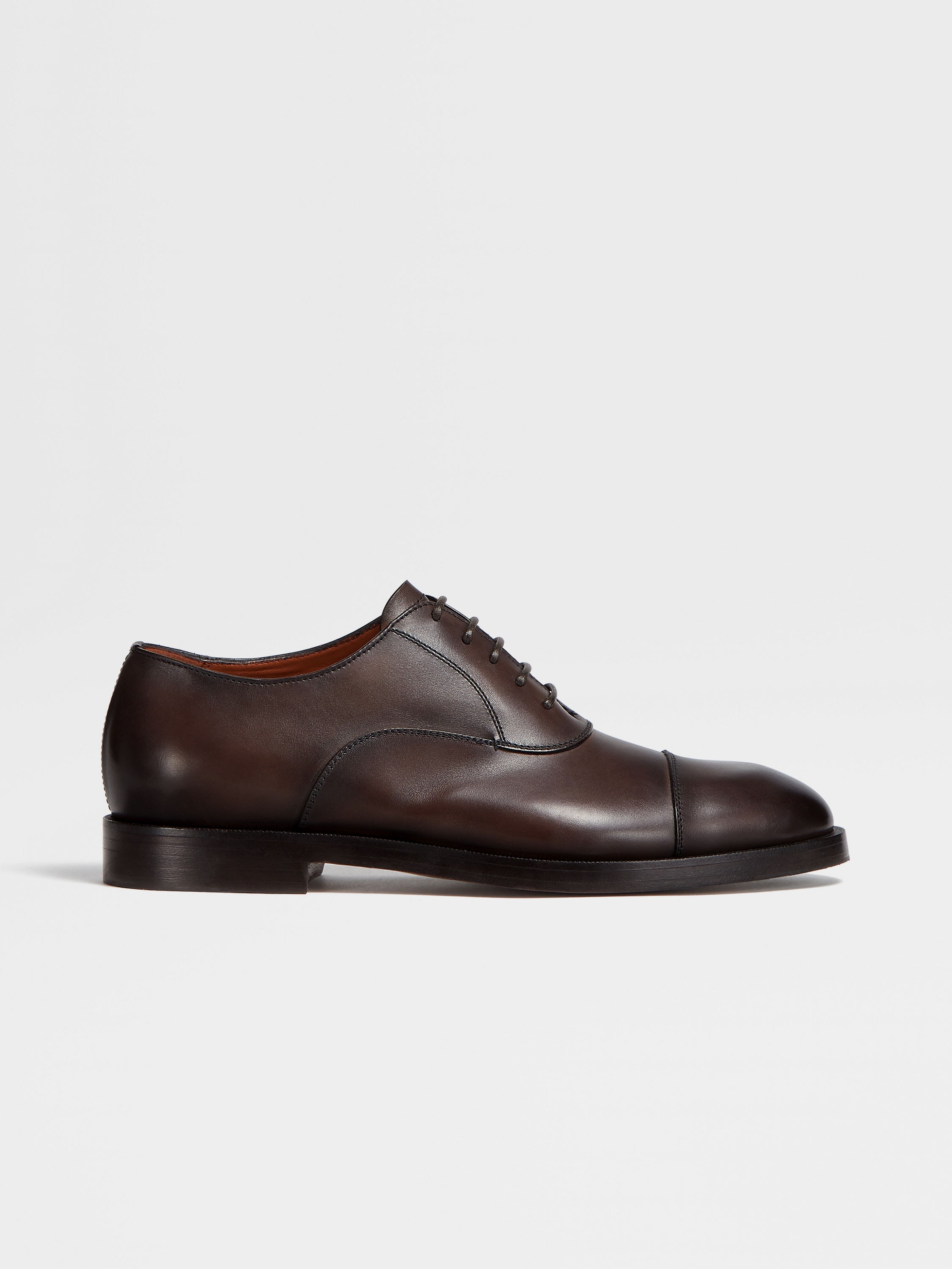 Dark Brown Leather Torino Oxford Shoes SS24 26935321 | Zegna CA