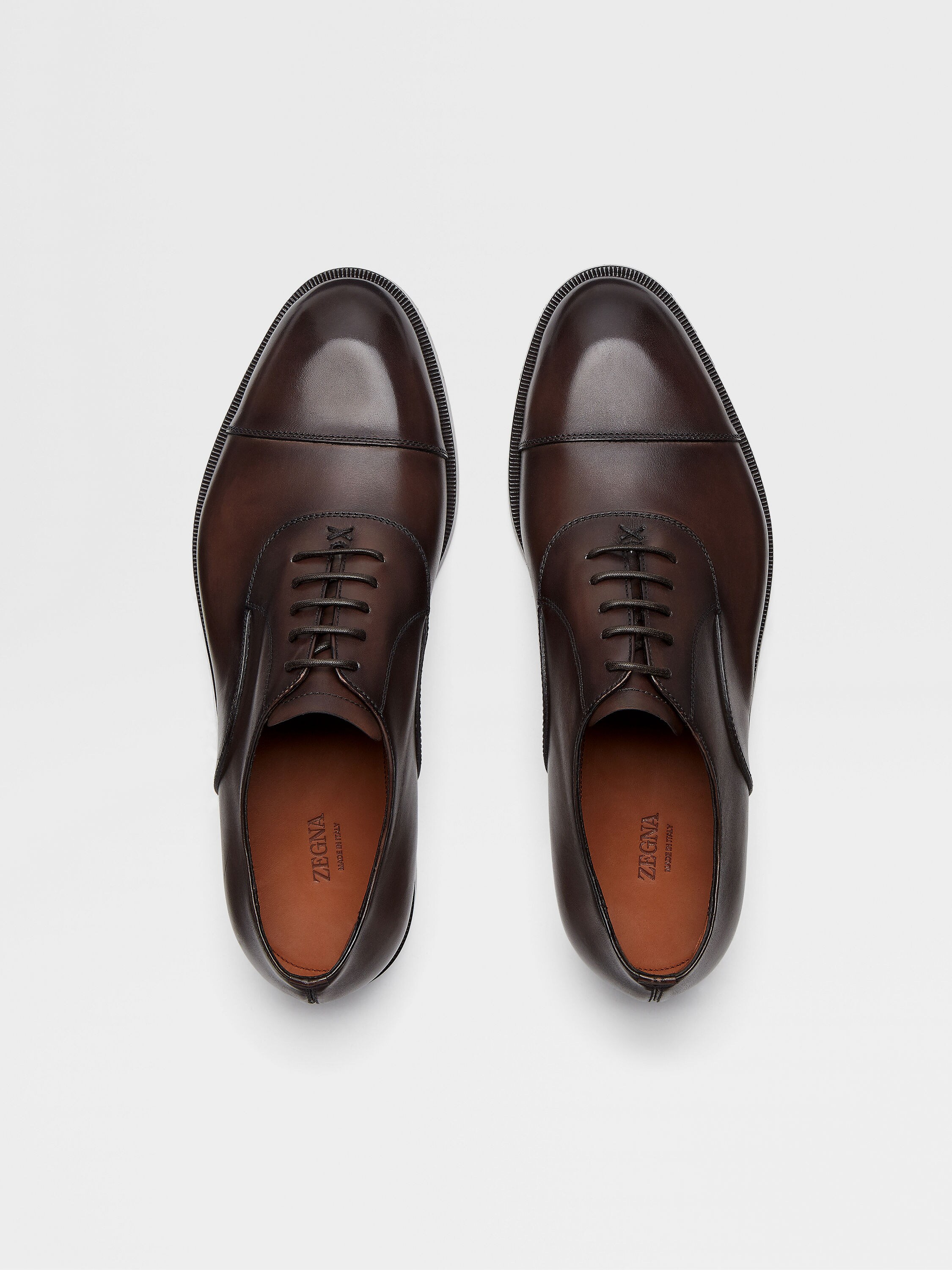 Brown Leather Oxford Shoes Product detail photo #4