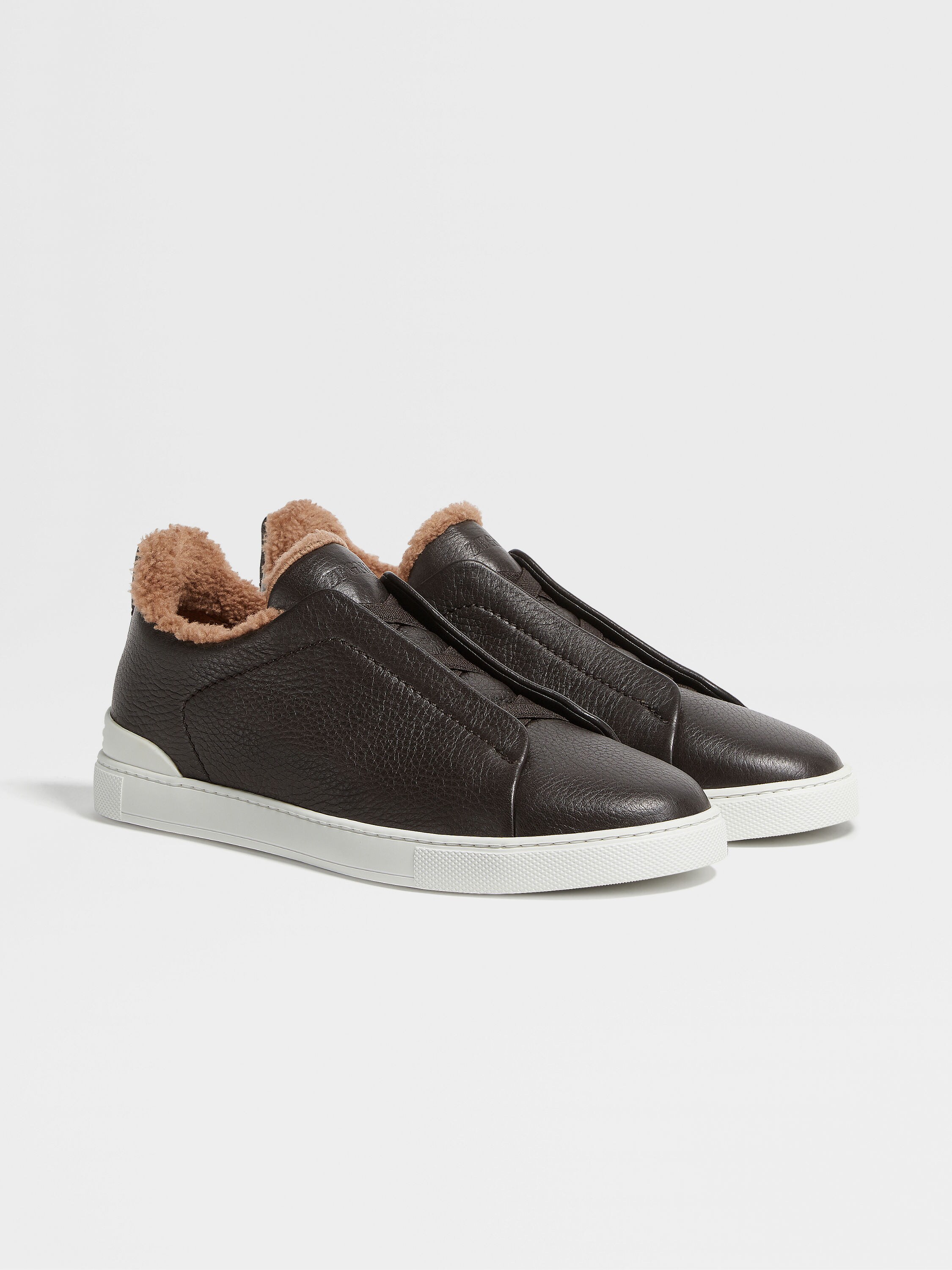 Black Deerskin Triple Stitch™ Sneakers SS24 27880393 | Zegna PT