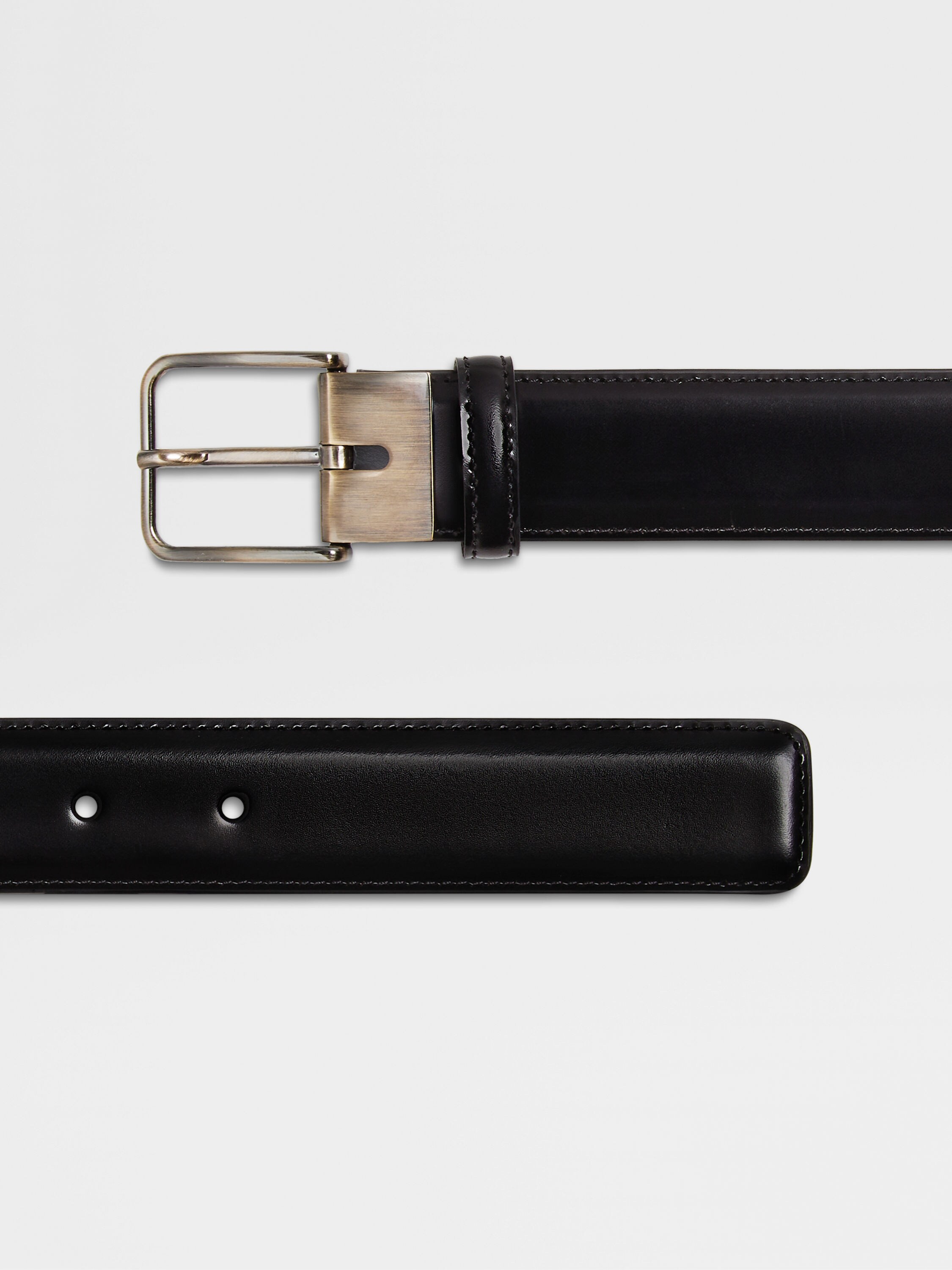 Cintura in Pelle di Bufalo Nera Foto #1 di dettaglio del prodotto