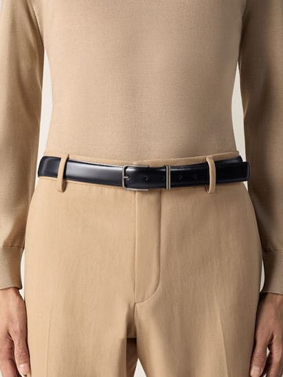 ブラック レザーベルト FW26 35581991 | Zegna JP