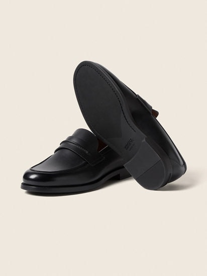 Black Leather Mocassin Corso Loafers SS26 35697139 | Zegna US