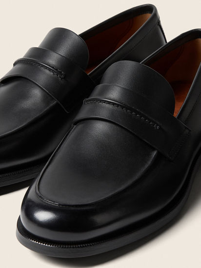 Black Leather Mocassin Corso Loafers SS26 35697139 | Zegna US
