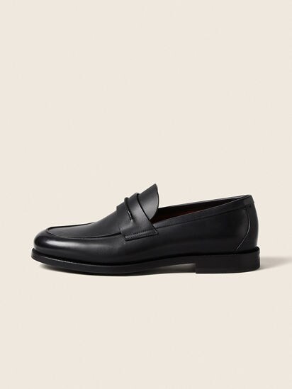 Black Leather Mocassin Corso Loafers SS26 35697139 | Zegna US
