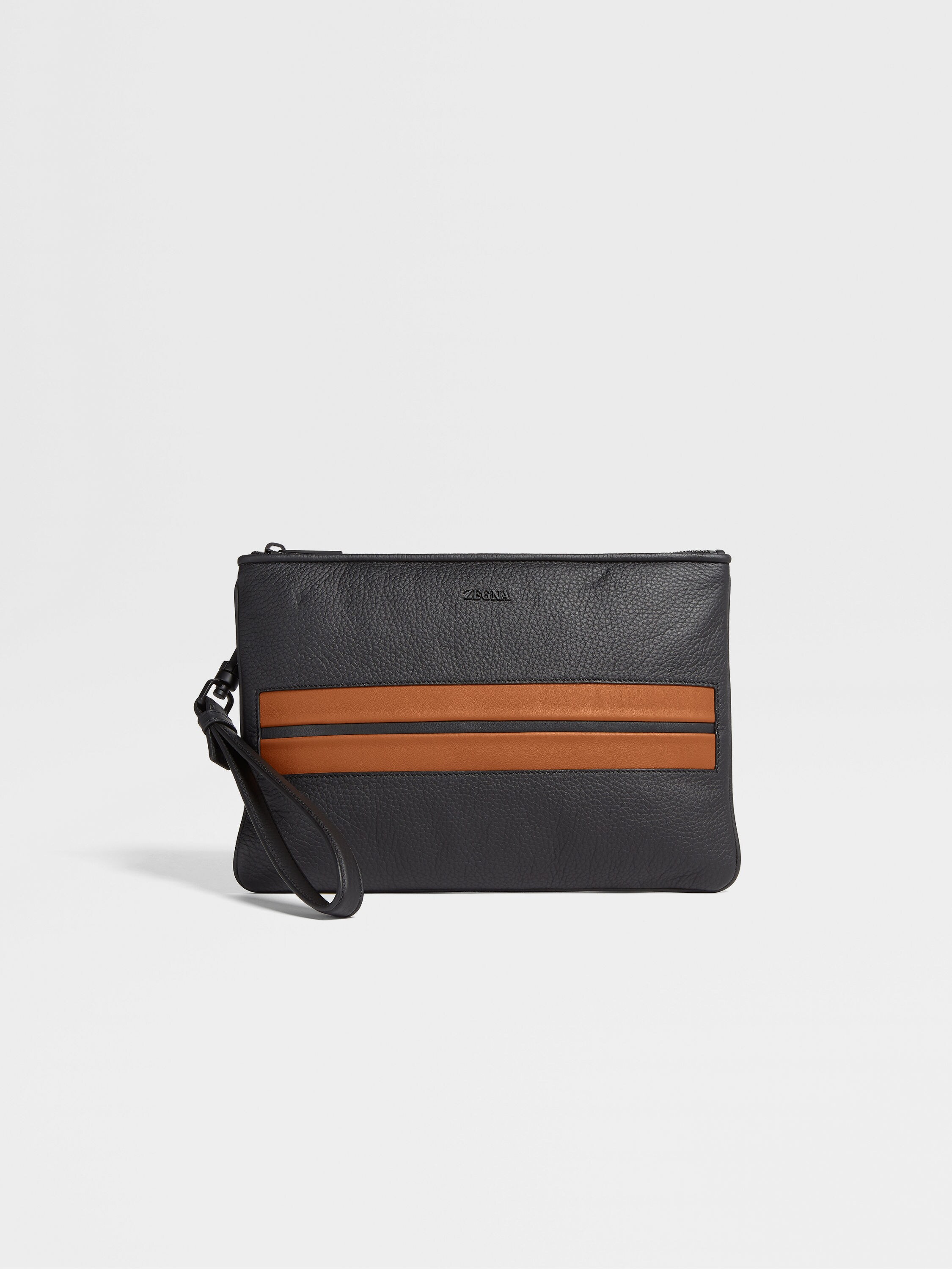 Black Deerskin and Leather Pouch Main product photo