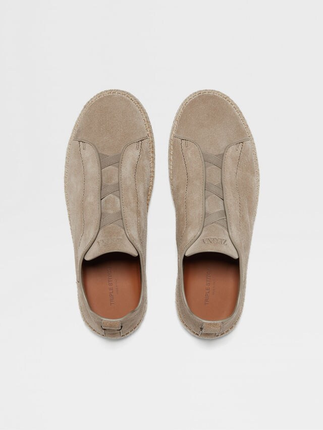 Beige Suede Triple Stitch™ Espadrilles Product detail photo #2