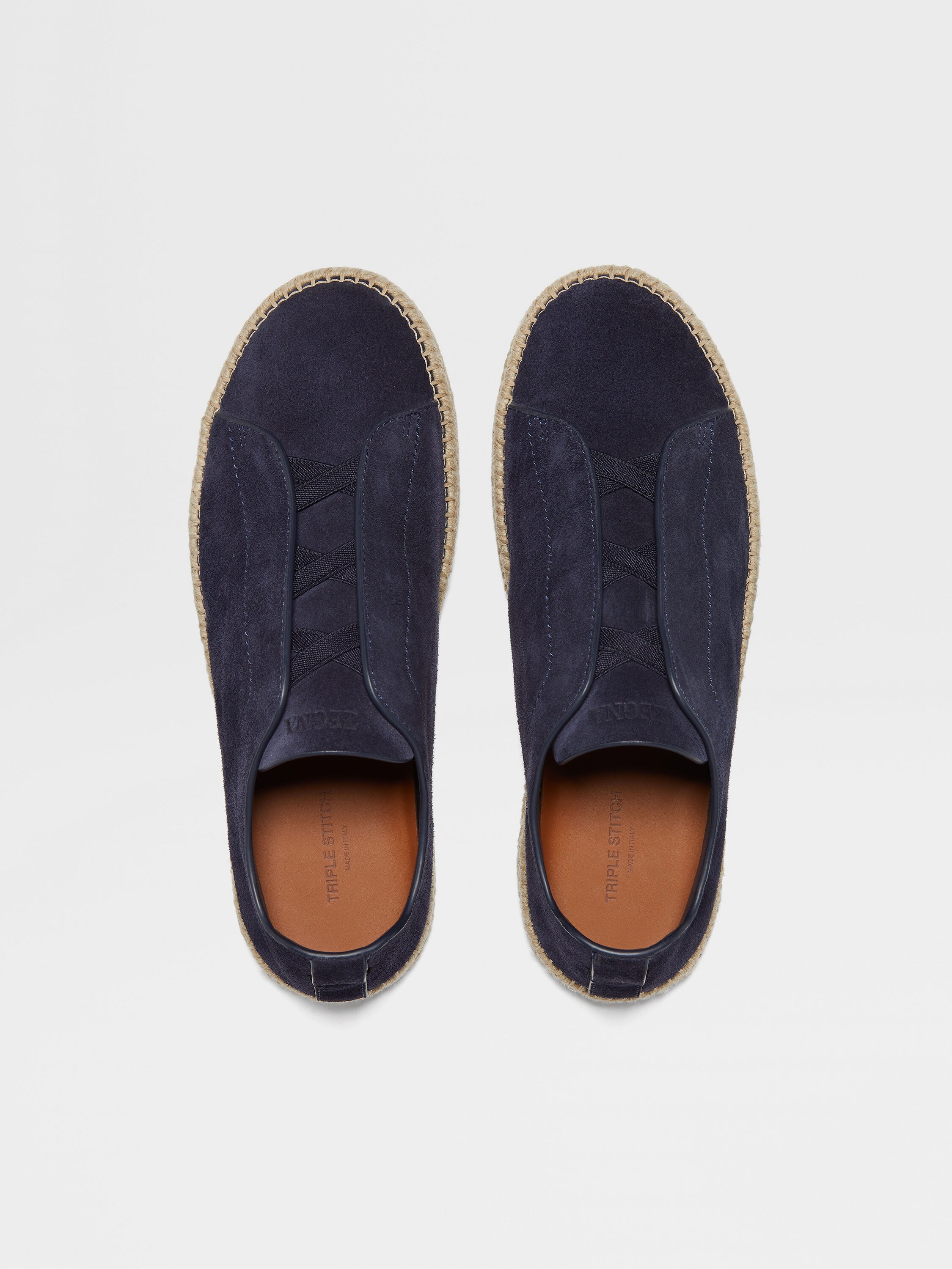 Dark Blue Suede Triple Stitch™ Espadrilles Product detail photo #2