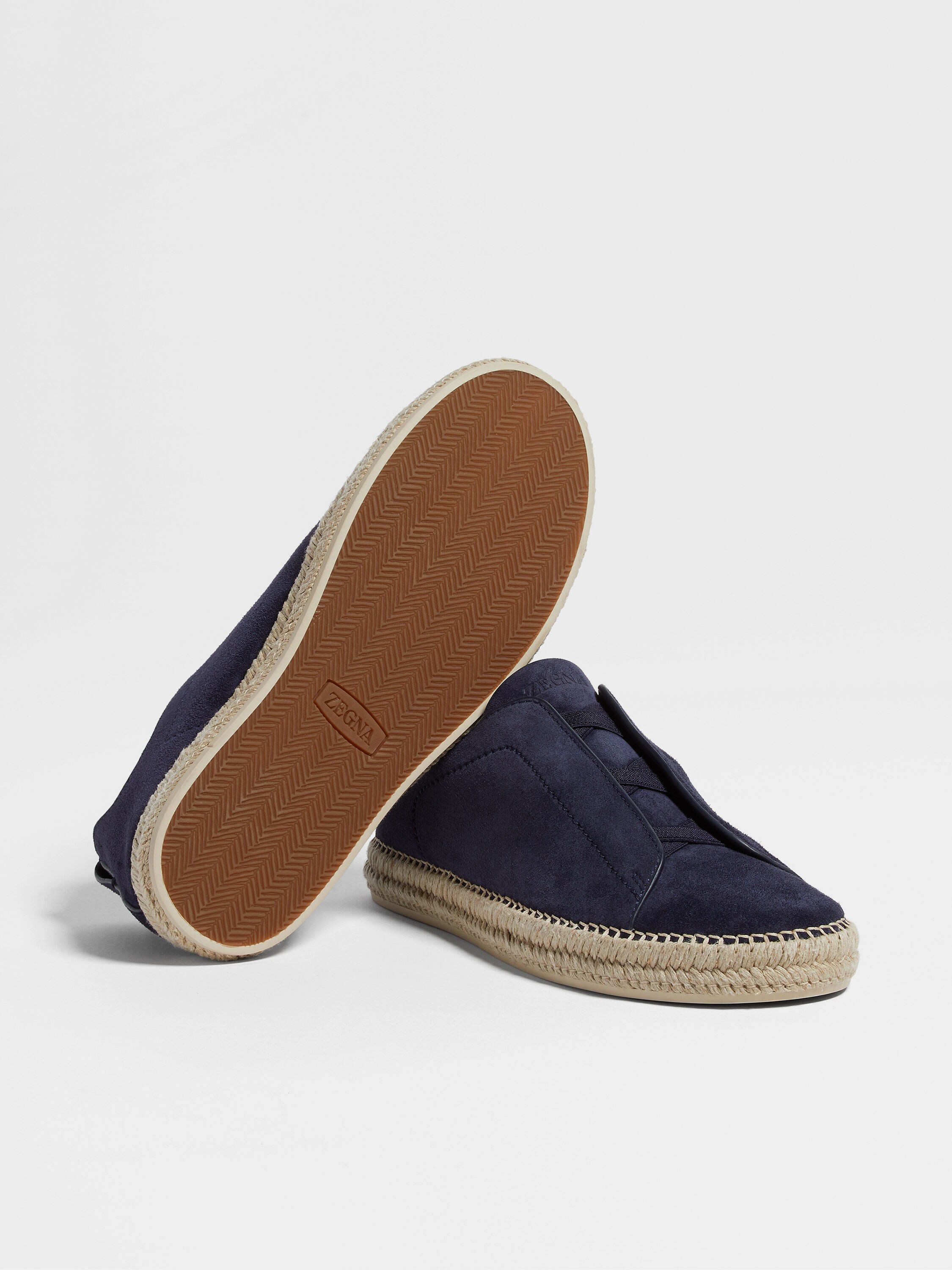 Dark Blue Suede Triple Stitch™ Espadrilles Product detail photo #4