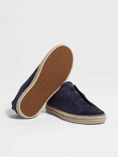 Dark Blue Suede Triple Stitch™ Espadrilles SS25 32131032 Dark Blue Suede Triple Stitch™ Espadrilles SS25 32131032
