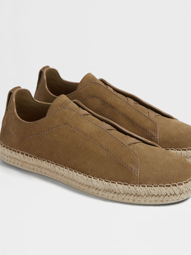 Olive Green Suede Triple Stitch™ Espadrilles Product detail photo #2