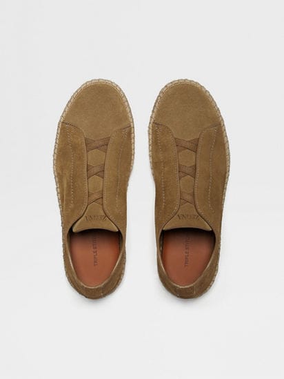 Olive Green Suede Triple Stitch™ Espadrilles SS25 29942620 Olive Green Suede Triple Stitch™ Espadrilles SS25 29942620