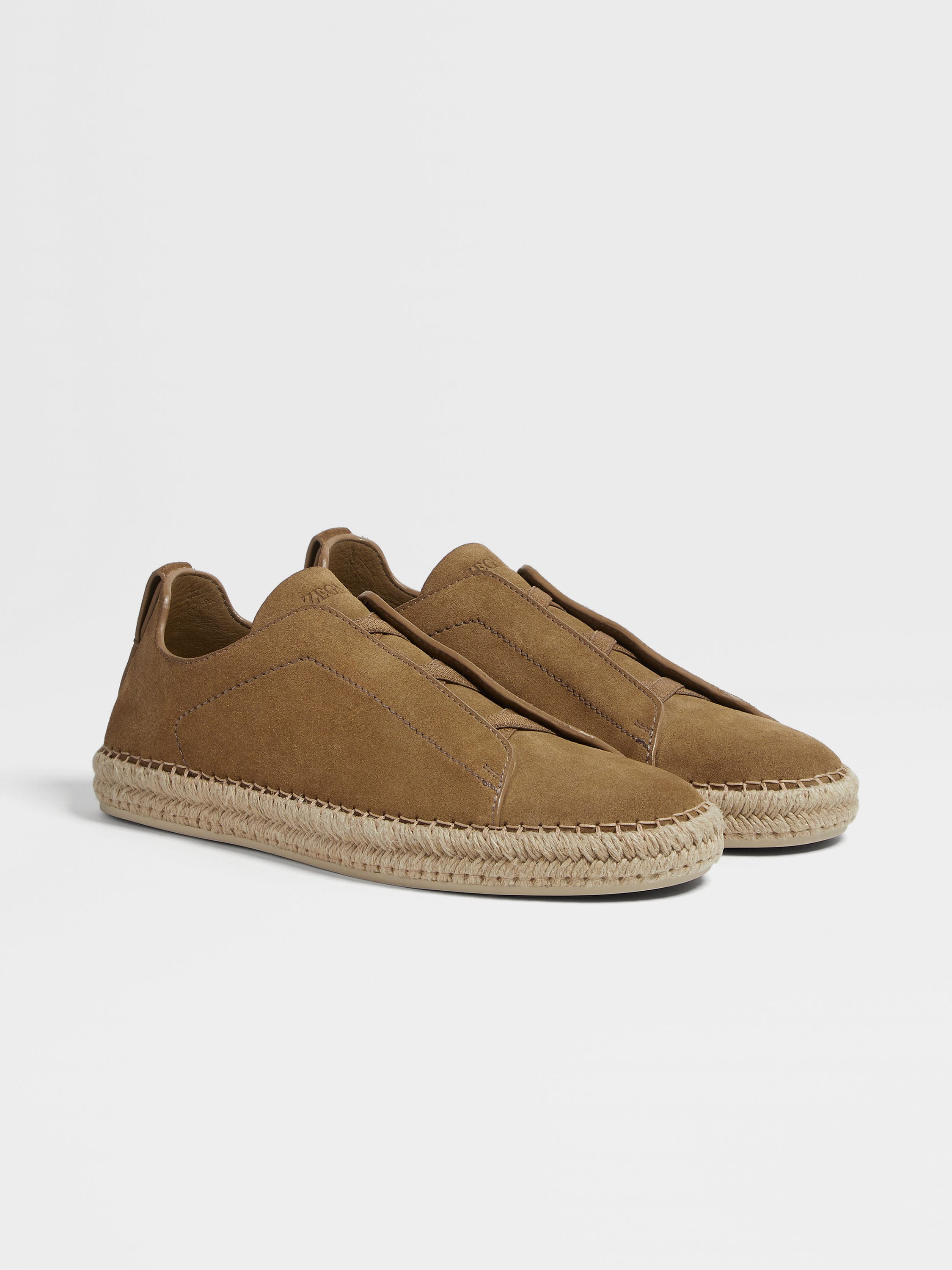 Olive Green Suede Triple Stitch™ Espadrilles SS24 29942620 | Zegna KR