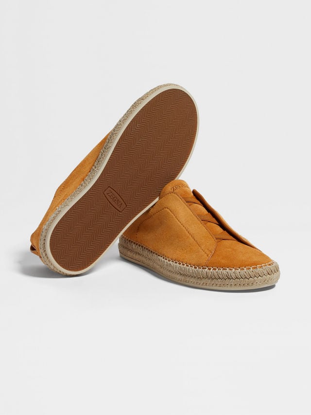 Ochre Suede Triple Stitch™ Espadrilles Product detail photo #4