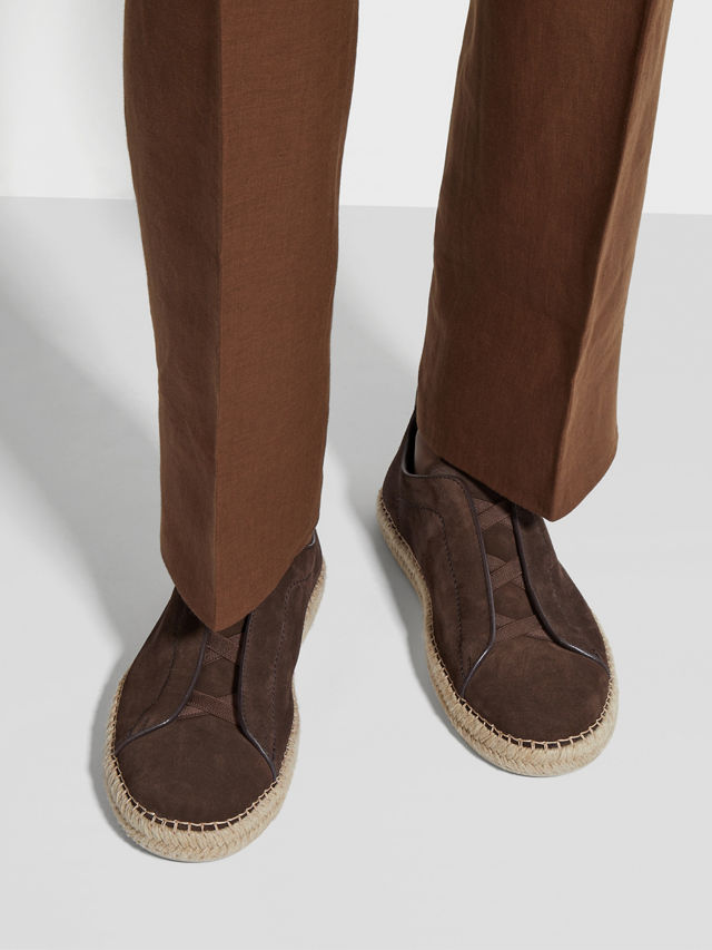 Dark Brown Suede Triple Stitch™ Espadrilles Product detail photo #1