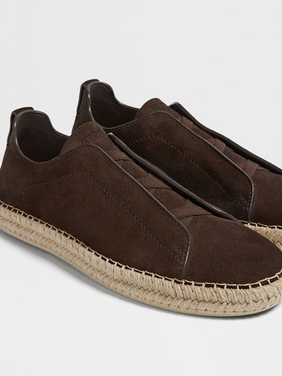 Dark Brown Suede Triple Stitch™ Espadrilles SS25 30223995 Dark Brown Suede Triple Stitch™ Espadrilles SS25 30223995