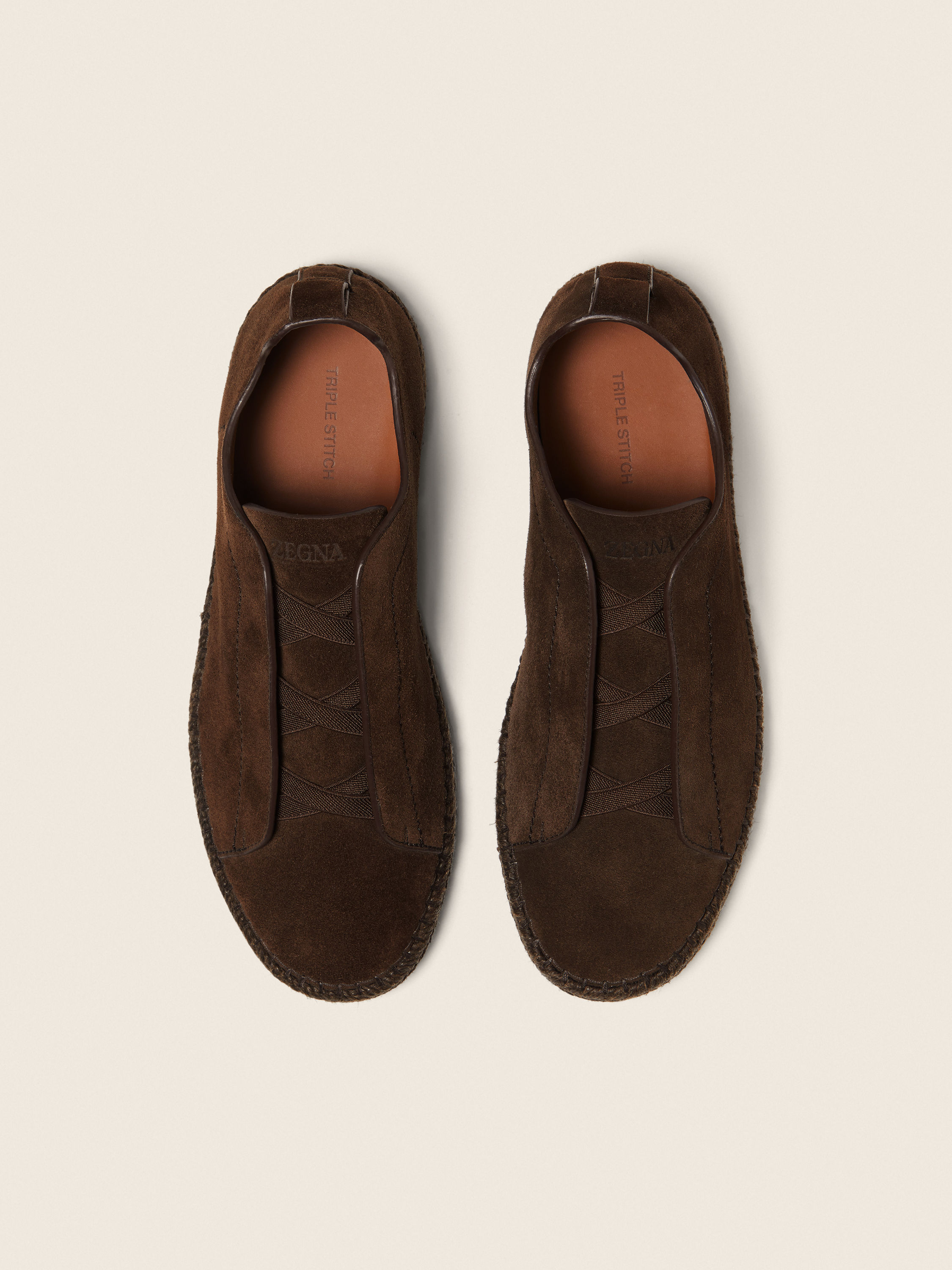 Dark Brown Suede Triple Stitch™ Espadrilles Product detail photo #2