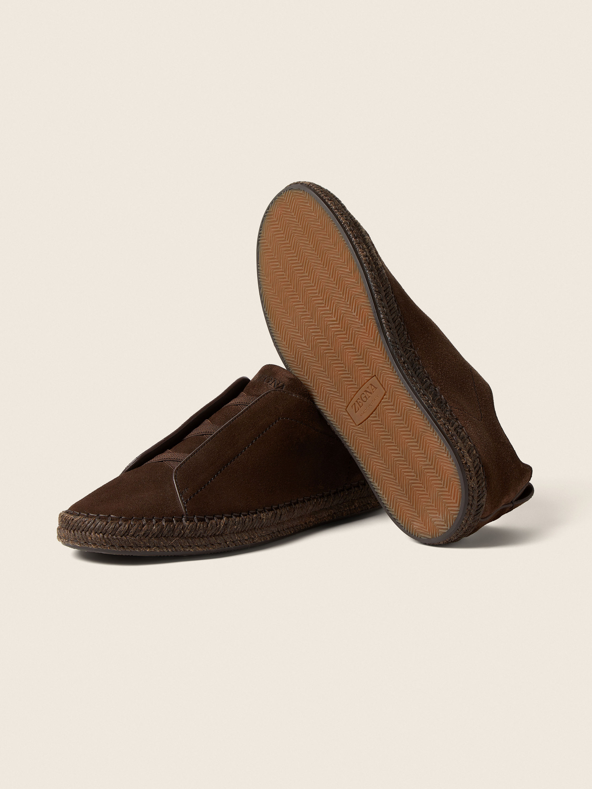 Dark Brown Suede Triple Stitch™ Espadrilles Product detail photo #4