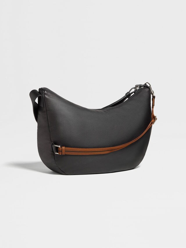 Black Deerskin Hobo Panorama Bag Product detail photo #2