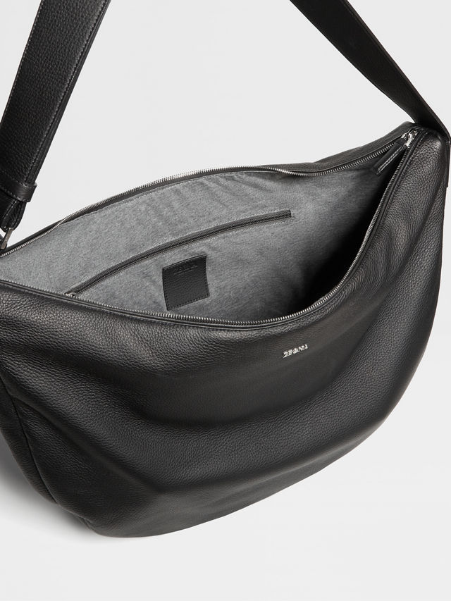 Black Deerskin Hobo Panorama Bag Product detail photo #3