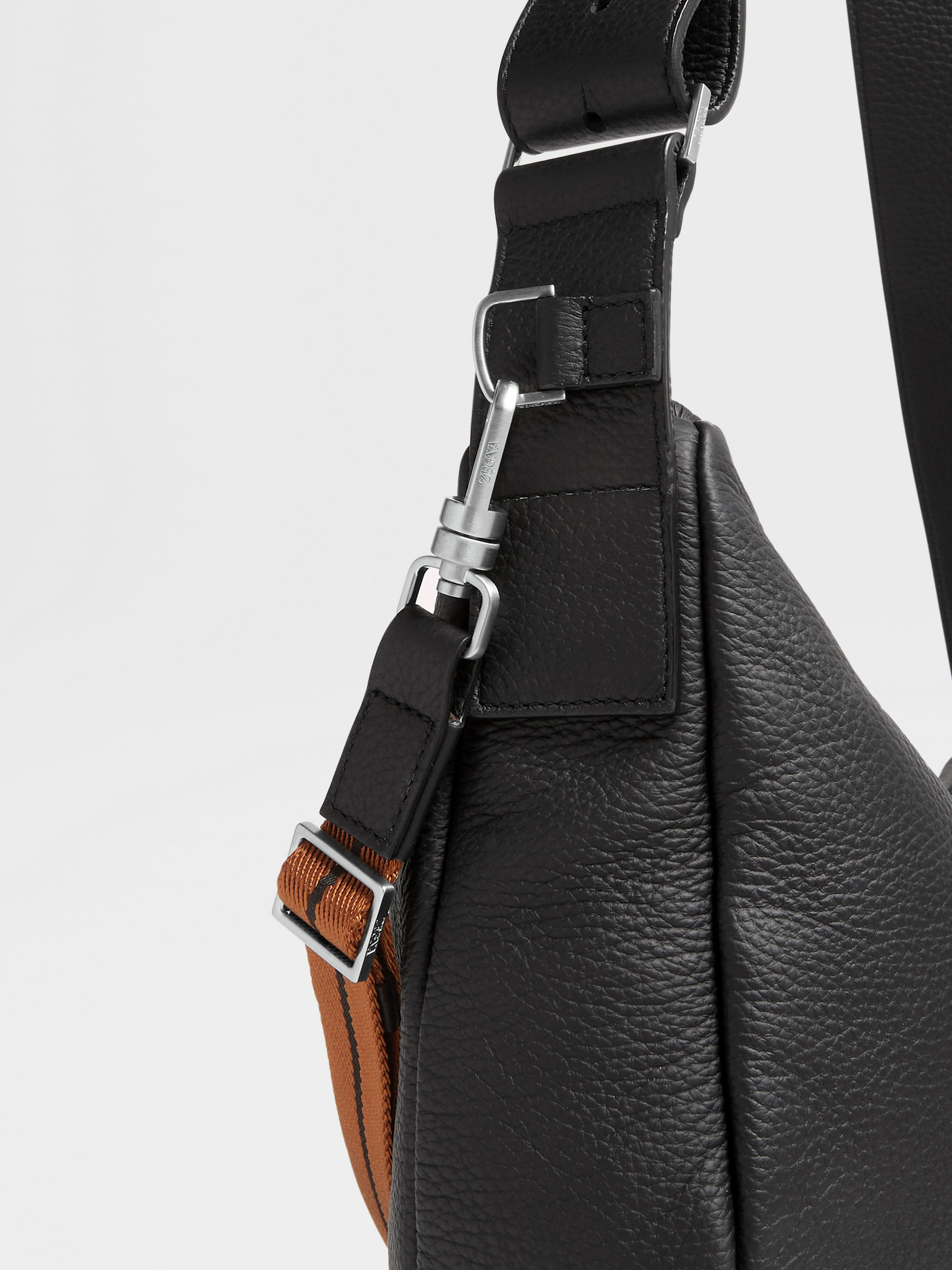 Black Deerskin Hobo Panorama Mini Bag Product detail photo #3